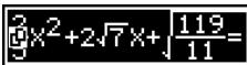 CASIO FX-9860GSD - Math input mode - 1