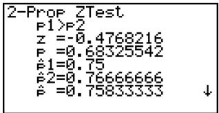 CASIO FX-9860GSD - Calculation Result Output Example - 1