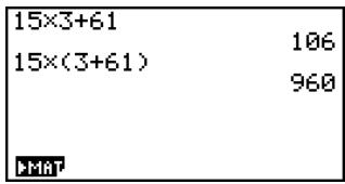 CASIO FX-9860GSD - Parentheses Calculations - 2
