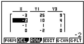 CASIO FX-9860GSD - - To delete a row - 3