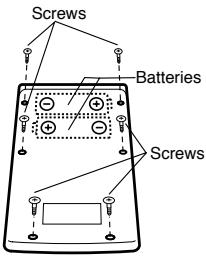 CASIO FX-250HC - To replace the batteries - 1