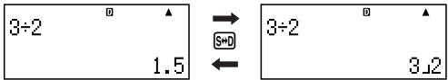 CASIO FX-350ES - Switching between Fraction and Decimal Format - 1