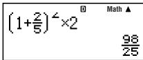 CASIO FX-350ES - Math Format Input Examples - 10