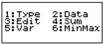 CASIO FX-82ES - ■ Using the STAT Menu - 1