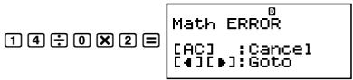 CASIO FX-82ES - ■ Displaying the Location of an Error - 1