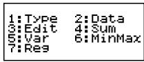 CASIO FX-82ES - ■ Using the STAT Menu - 2