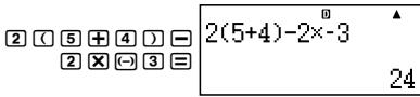 CASIO FX-82ES - ■ Inputting a Calculation Expression Using Standard Format - 1