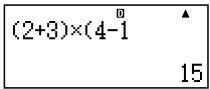 CASIO FX-85ES - Omitting a Final Closed Parenthesis - 2