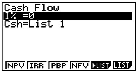 CASIO FX-7400GII - Cash Flow (Investment Appraisal) - 2
