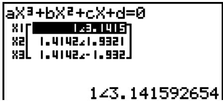 CASIO FX-7400GII - Example To solve the cubic equation (Angle unit = Rad) - 3