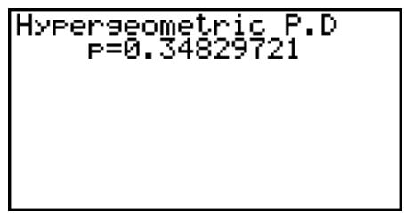 CASIO FX-7400GII - • Hypergeometric Probability - 3