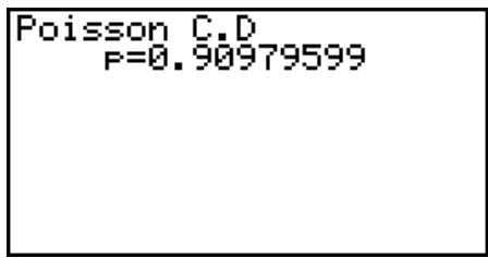 CASIO FX-7400GII - - Poisson Cumulative Distribution - 3