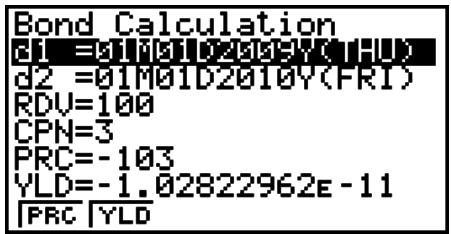 CASIO FX-7400GII - • Annual Yield (YLD) - 1
