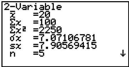 CASIO FX-7400GII - ■ Paired-Variable Statistical Calculations - 1