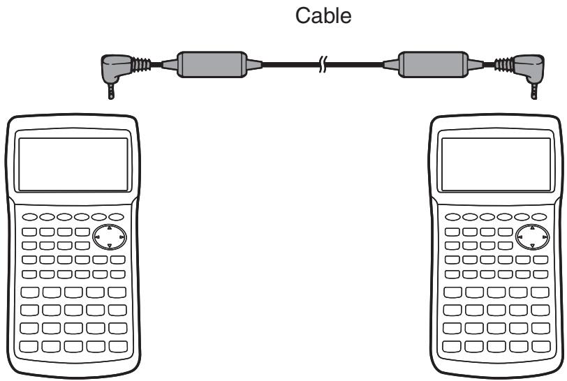 CASIO FX-7400GII - - To connect two units - 1