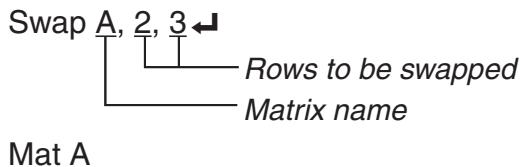 CASIO FX-7400GII - ■ Using Matrix Row Operations in a Program - 1