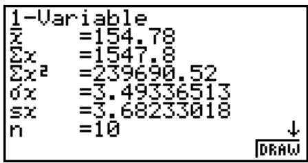 CASIO FX-7400GII - ■ Displaying the Calculation Results of a Drawn Single-Variable Graph - 1