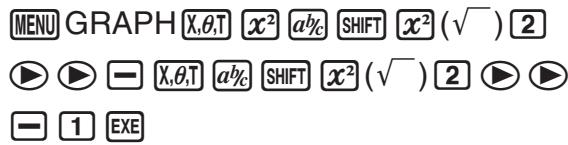 CASIO FX-7400GII - - Math Input/Output Mode Input in the GRAPH Mode - 1
