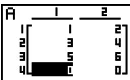CASIO FX-7400GII - Example To add a new row below row 3 - 1