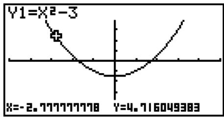 CASIO FX-7400GII - ■ Reading Coordinates on a Graph Line - 1
