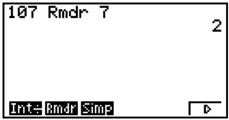 CASIO FX-7400GII - ■ Remainder of Integer ÷ Integer - 2