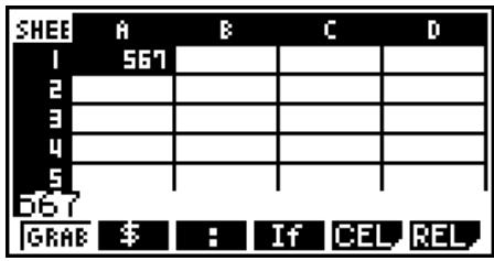 CASIO FX-7400GII - - To edit cell data - 1