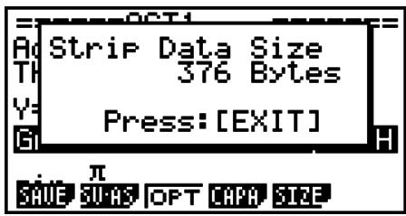 CASIO FX-7400GII - - To display the strip memory usage screen - 1