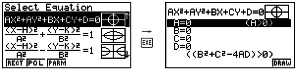 CASIO FX-7400GII - ■ Graphing a Conic Section - 1