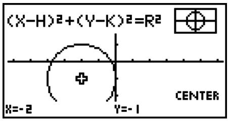 CASIO FX-7400GII - • To calculate the center - 1
