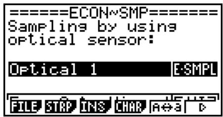 CASIO FX-7400GII - - To execute sampling from an Econ Sampling strip - 1