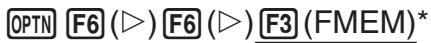 CASIO FX-7400GII - Example To store the function (A+B) (A-B) as function memory number 1 - 3
