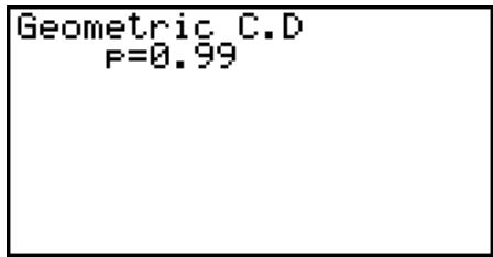 CASIO FX-7400GII - - Geometric Cumulative Distribution - 3