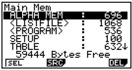 CASIO FX-7400GII - Using the Memory Manager - 1
