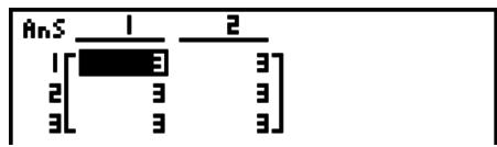CASIO FX-7400GII - Example 1 To fill all of the cells of Matrix A with the value 3 - 1