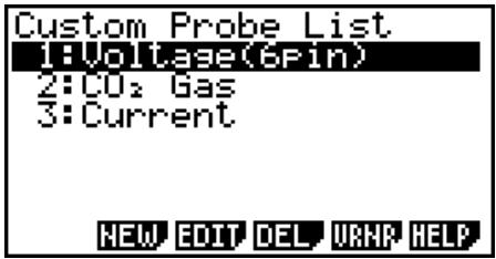 CASIO FX-7400GII - - To configure a custom probe setup - 1