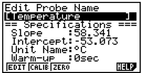 CASIO FX-7400GII - - To configure a custom probe setup - 4