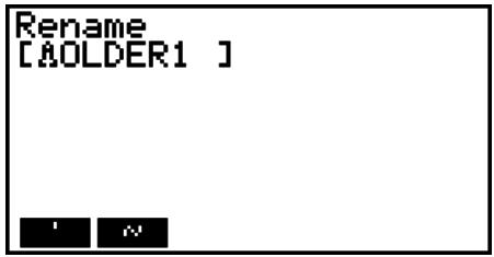 CASIO FX-7400GII - - To rename a folder - 1