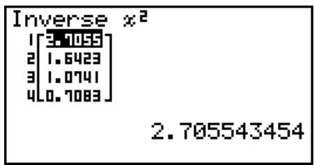 CASIO FX-7400GII - - Inverse ^2 Cumulative Distribution - 2