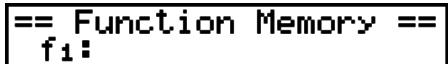 CASIO FX-7400GII - Example To delete the contents of function memory number 1 - 4