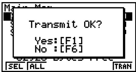CASIO FX-9860G AU PLUS - - To execute a send operation - 1