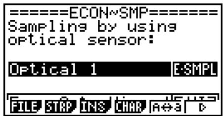 CASIO FX-9860G AU PLUS - - To execute sampling from an Econ Sampling strip - 1