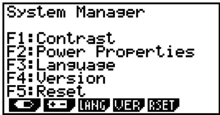 CASIO FX-9860G AU PLUS - Using the System Manager - 1