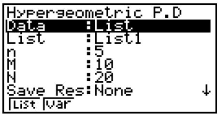 CASIO FX-9860G AU PLUS - • Hypergeometric Probability - 1