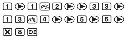 CASIO FX-9860G AU PLUS - Example To perform the calculation shown below - 1