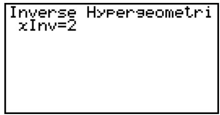 CASIO FX-9860G AU PLUS - - Inverse Hypergeometric Cumulative Distribution - 3