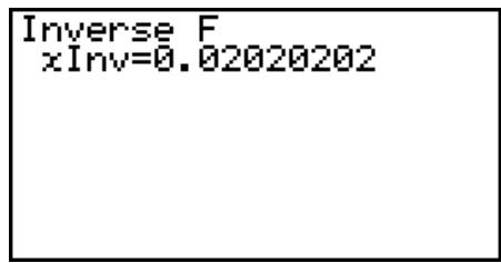 CASIO FX-9860G AU PLUS - - Inverse F Cumulative Distribution - 3