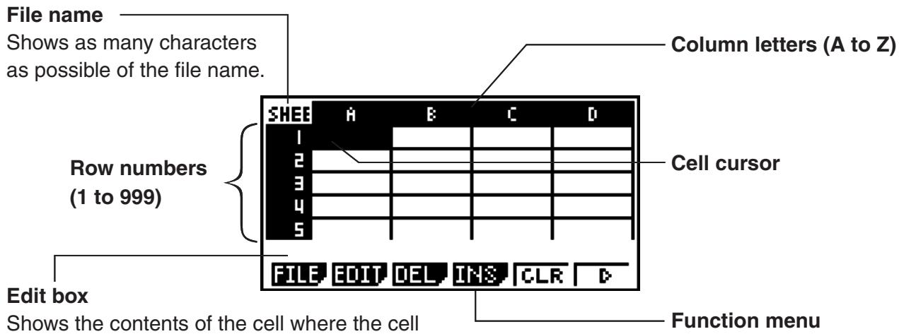 CASIO FX-9860G AU PLUS - Spreadsheet Basics and the Function Menu - 1