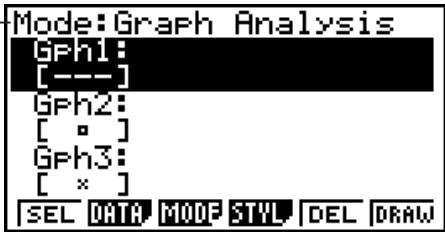 CASIO FX-9860G AU PLUS - - To select an analysis mode and draw a graph - 1