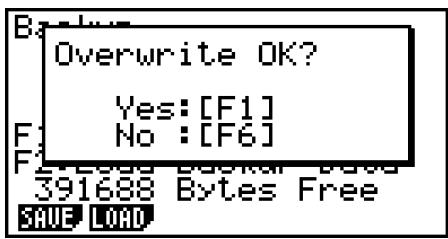 CASIO FX-9860G AU PLUS - - To restore backup data to the main memory - 3