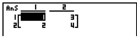 CASIO FX-9860G AU PLUS - Example 2 To combine the following two matrices: - 1